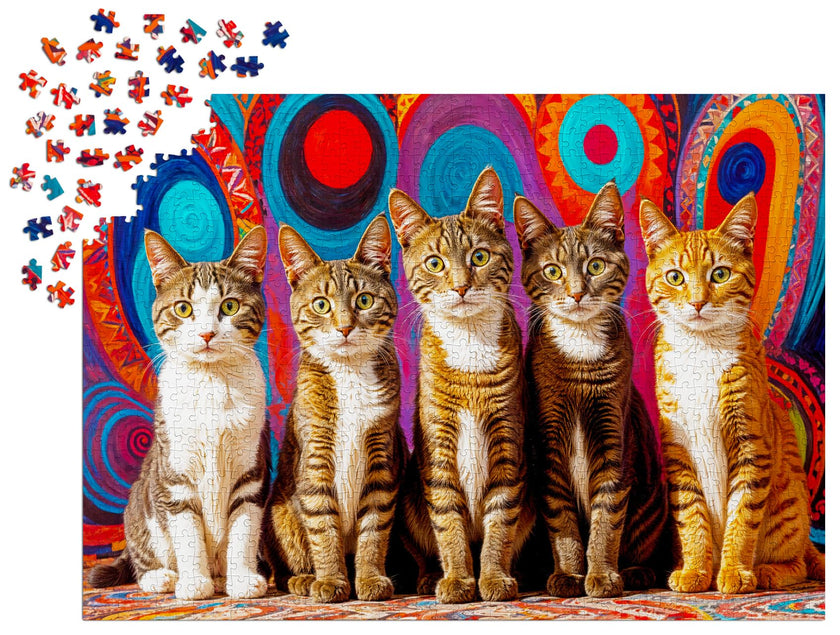 ENJOY - Cinq chats (puzzle de 1000 pièces)