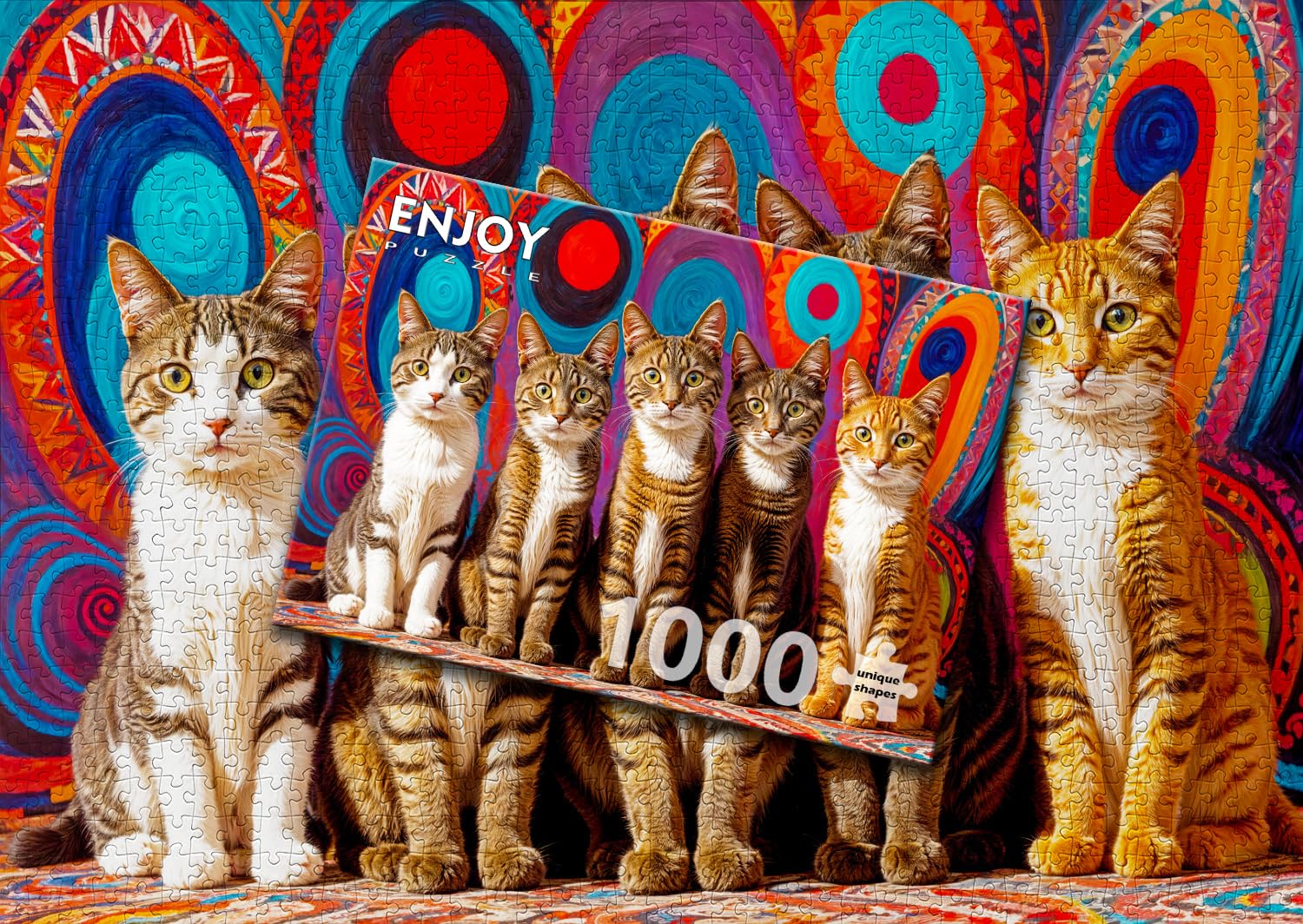 ENJOY - Cinq chats (puzzle de 1000 pièces)