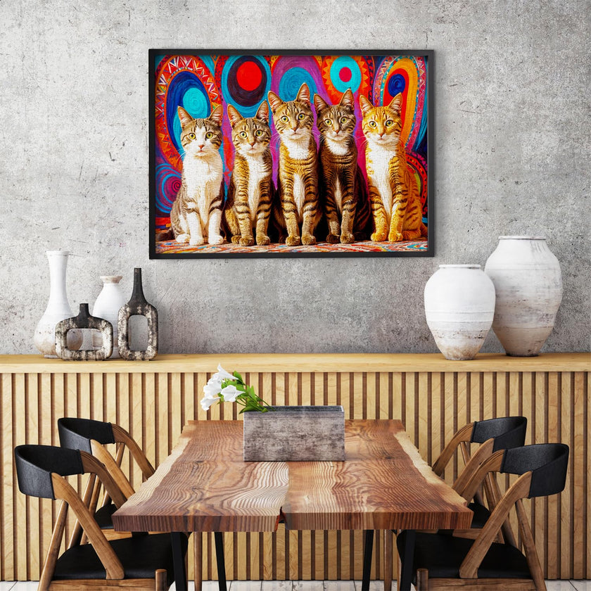 ENJOY - Cinq chats (puzzle de 1000 pièces)