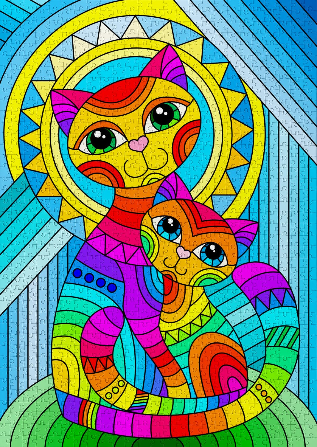 ENJOY - Inseparable Cat and Kitten (1000-Piece Puzzle)