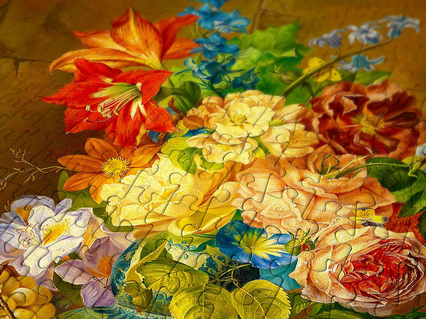 ENJOY - Schuster: Still Life with Fruit Flowers and Parrot (1000-Piece Puzzle)