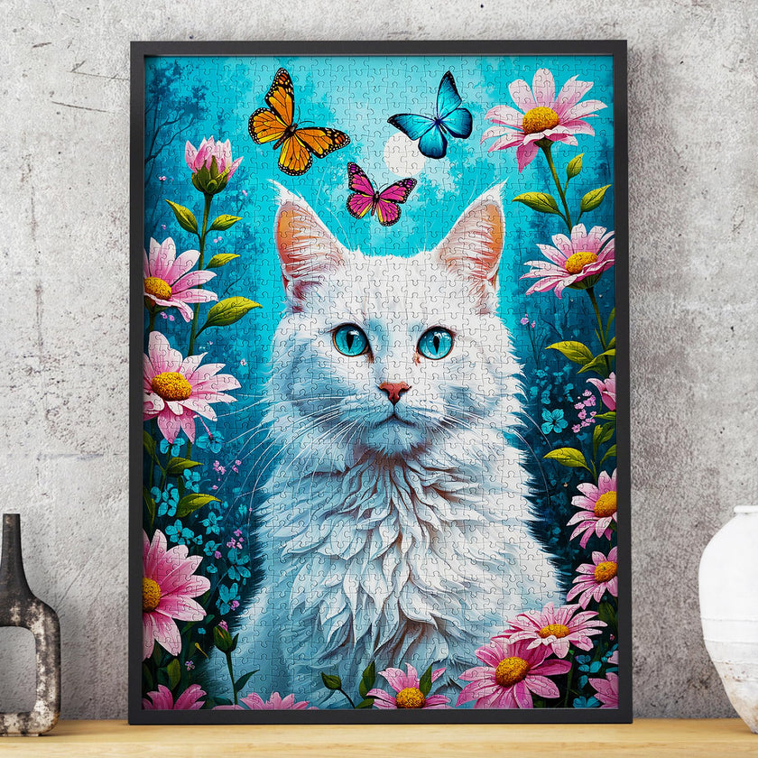ENJOY - White Cat (1000-Piece Puzzle)