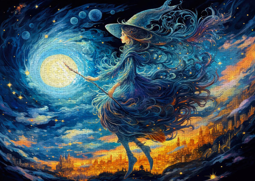 ENJOY - Sortie nocturne d'une sorcière (Jigsaw Puzzle 1000 pièces)