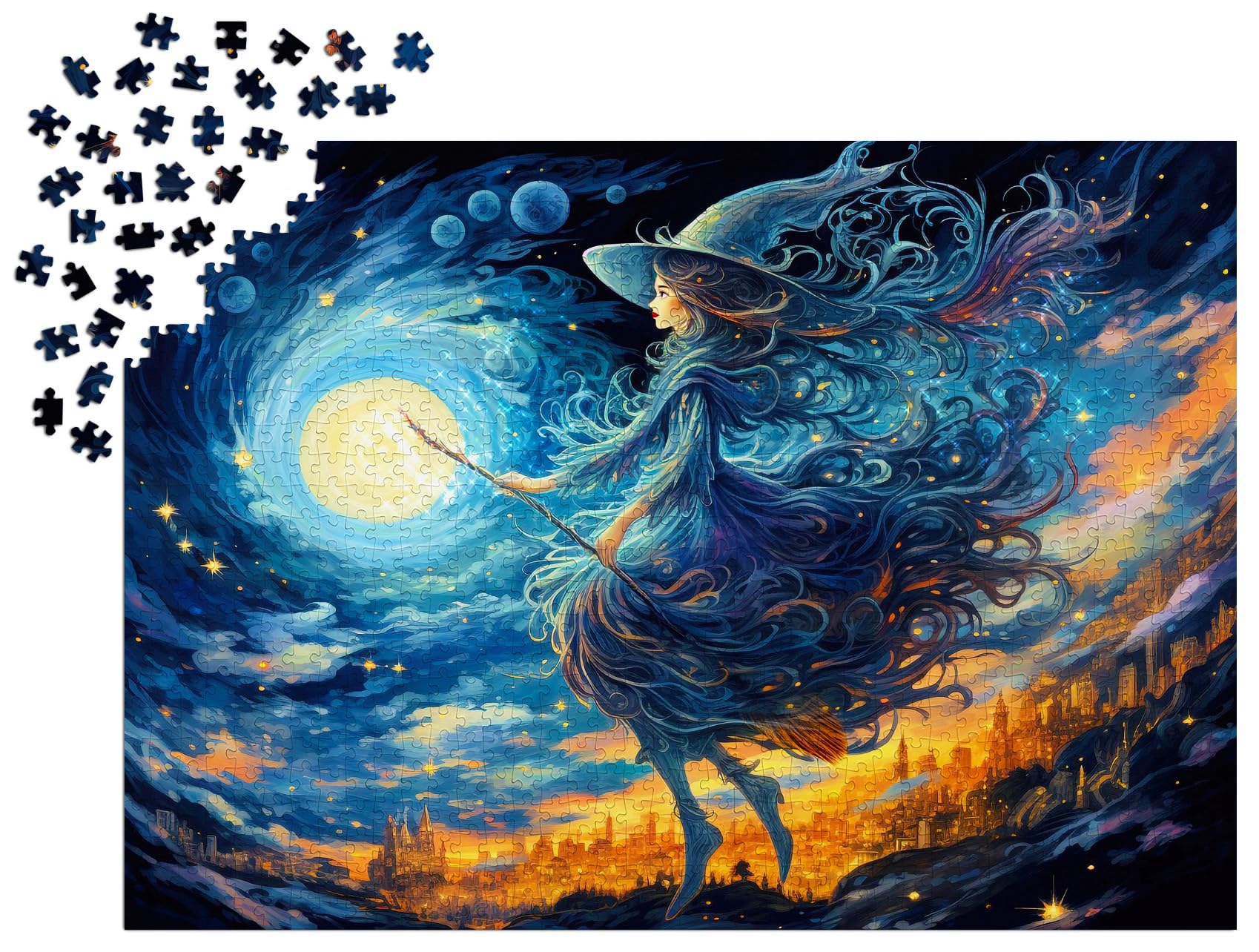 ENJOY - Sortie nocturne d'une sorcière (Jigsaw Puzzle 1000 pièces)