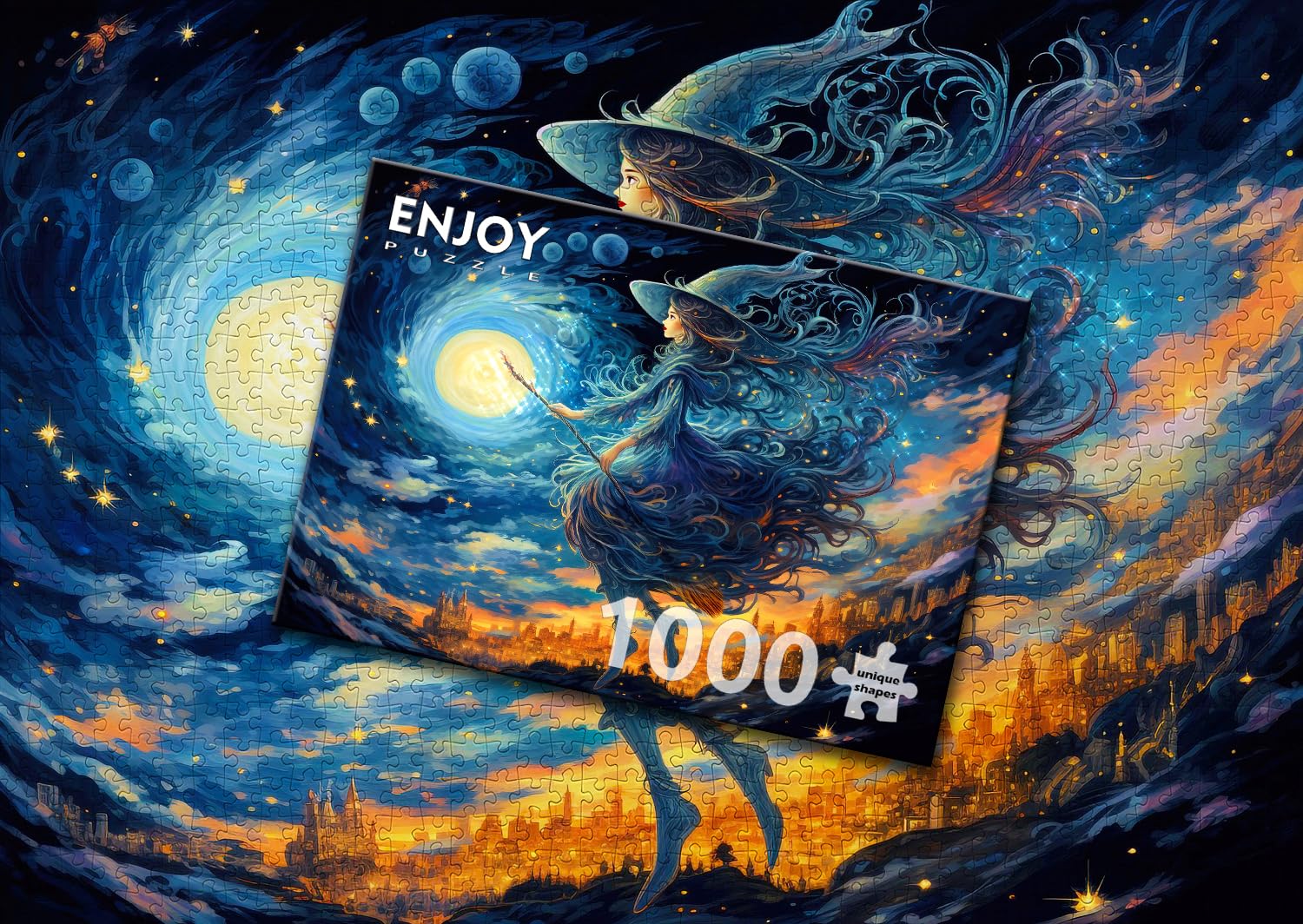 ENJOY - Sortie nocturne d'une sorcière (Jigsaw Puzzle 1000 pièces)