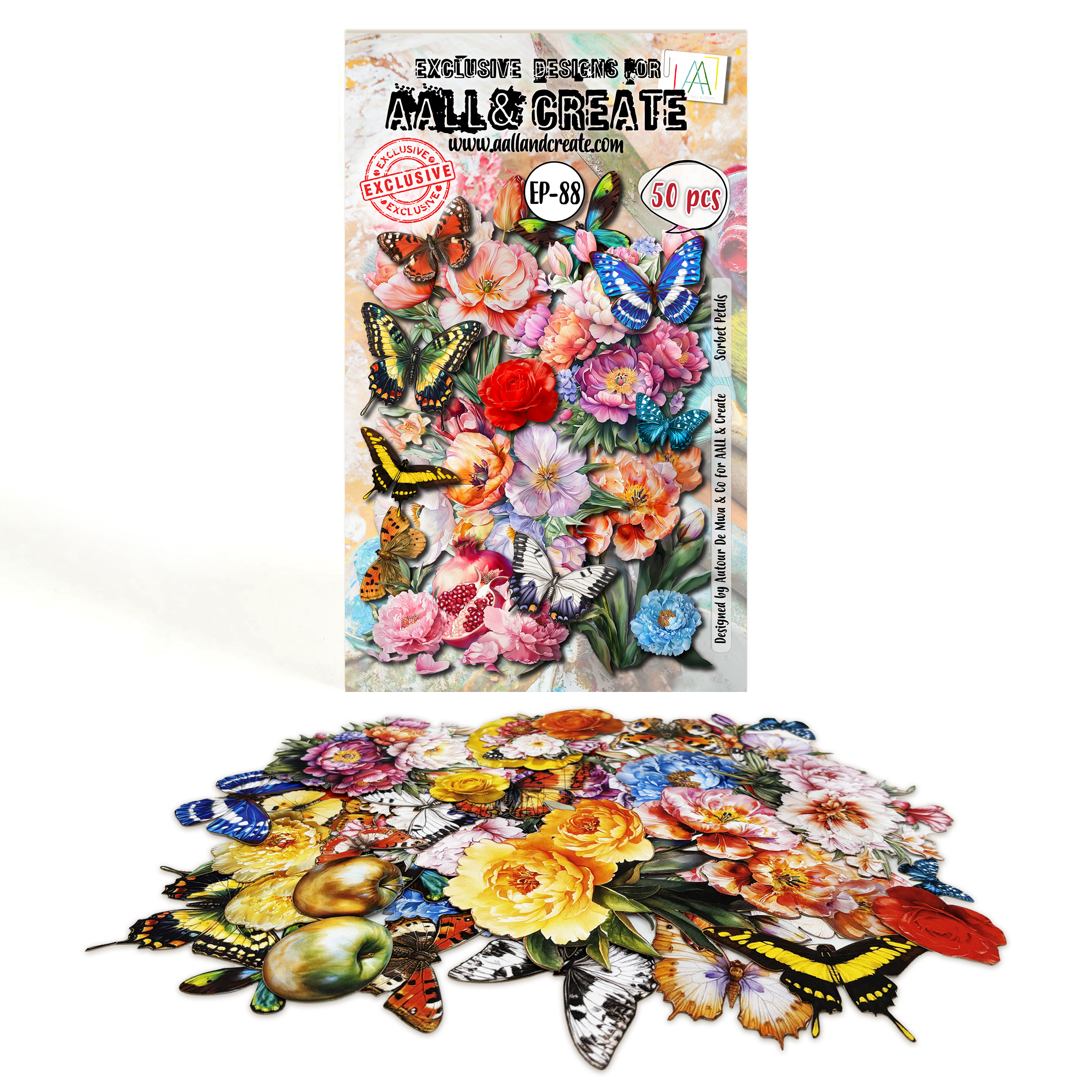 AALL and Create - A6 Ephemera Die-Cuts - Sorbet Petals