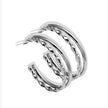 Boucles d'oreilles ESME en argent, double rangée.