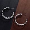Boucles d'oreilles ESME en argent, double rangée.