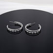 Boucles d'oreilles ESME en argent, double rangée.