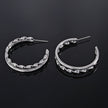 Boucles d'oreilles ESME en argent, double rangée.