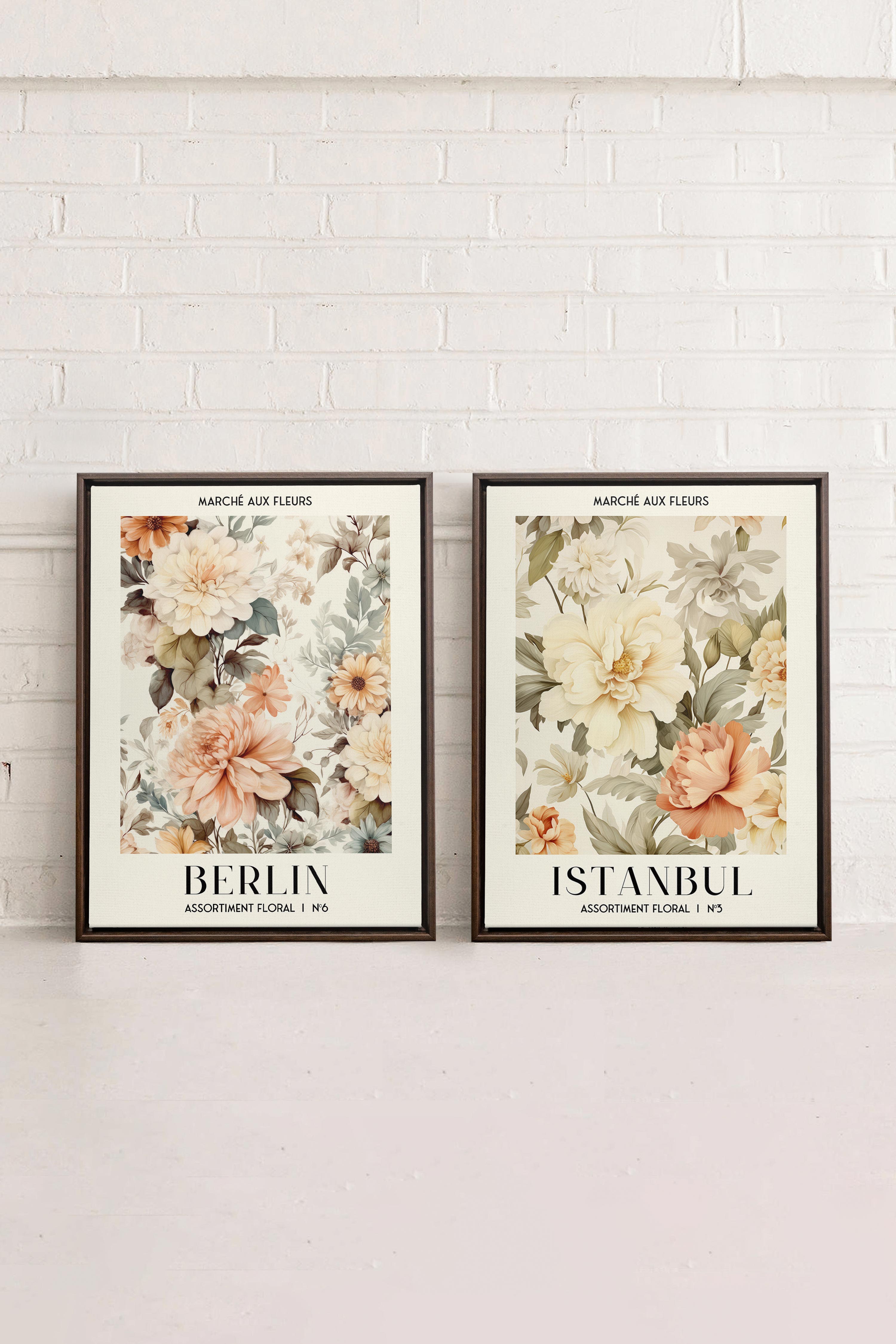 DUO ASSORTIMENT FLORAL (2 Oeuvres sur toile étirée)