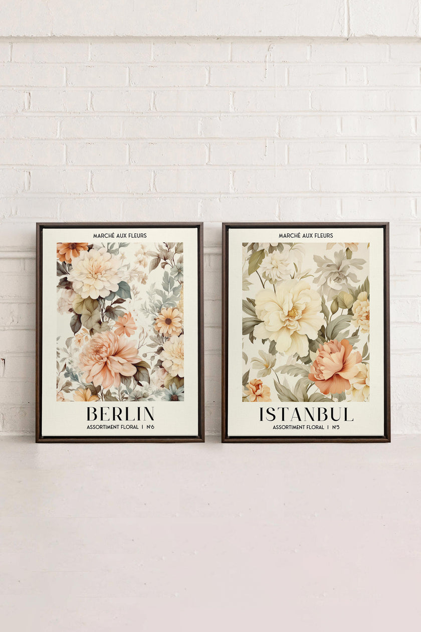 DUO ASSORTIMENT FLORAL (2 Oeuvres sur toile étirée)