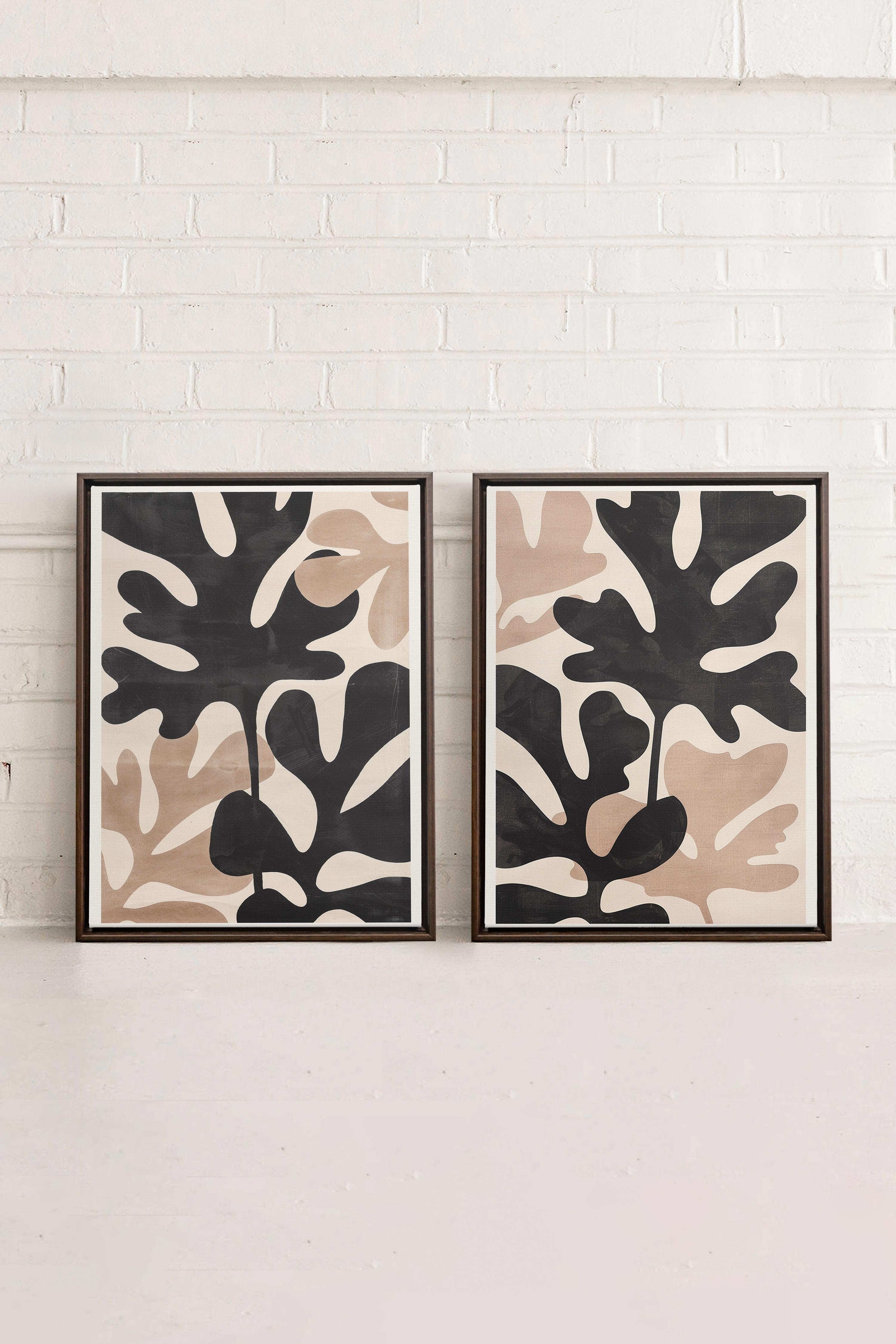 ORGANIC SHADOWS DUO (2 Oeuvres sur toile étirée)