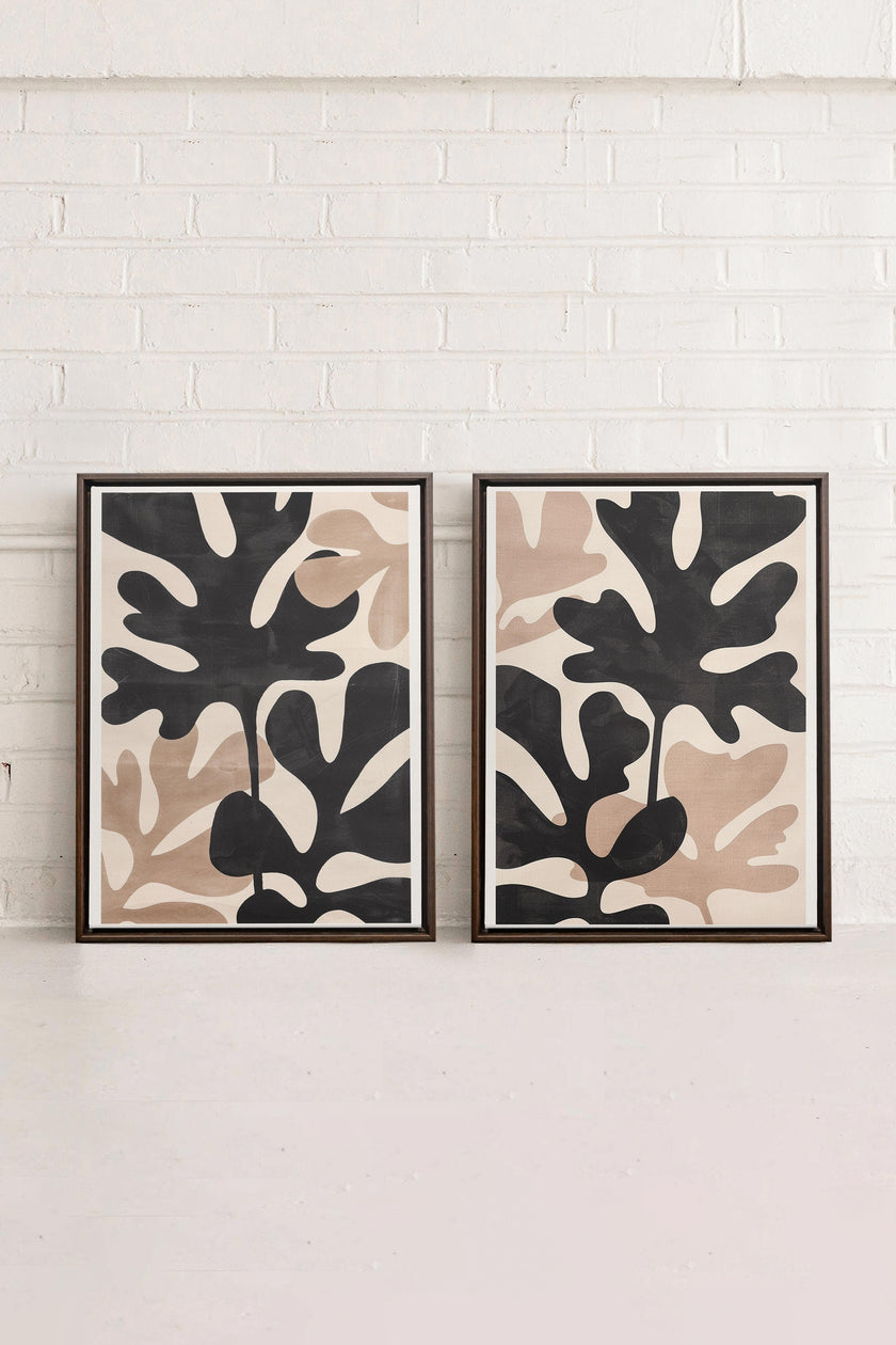 ORGANIC SHADOWS DUO (2 Oeuvres sur toile étirée)