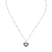 ETERNAL: Double Heart Pavé Zirconia Embedded Pendant Chain Necklace