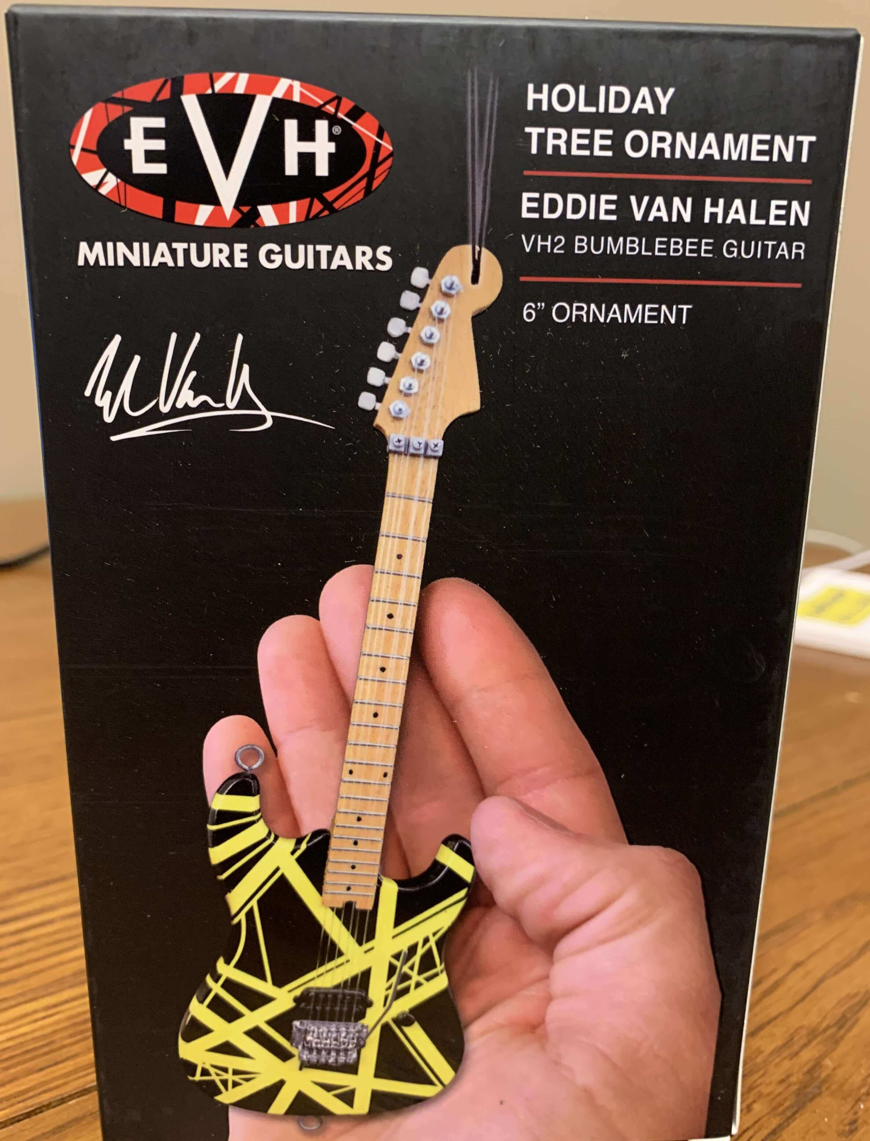 EVH Bumblebee Guitar Holiday Ornament - 6