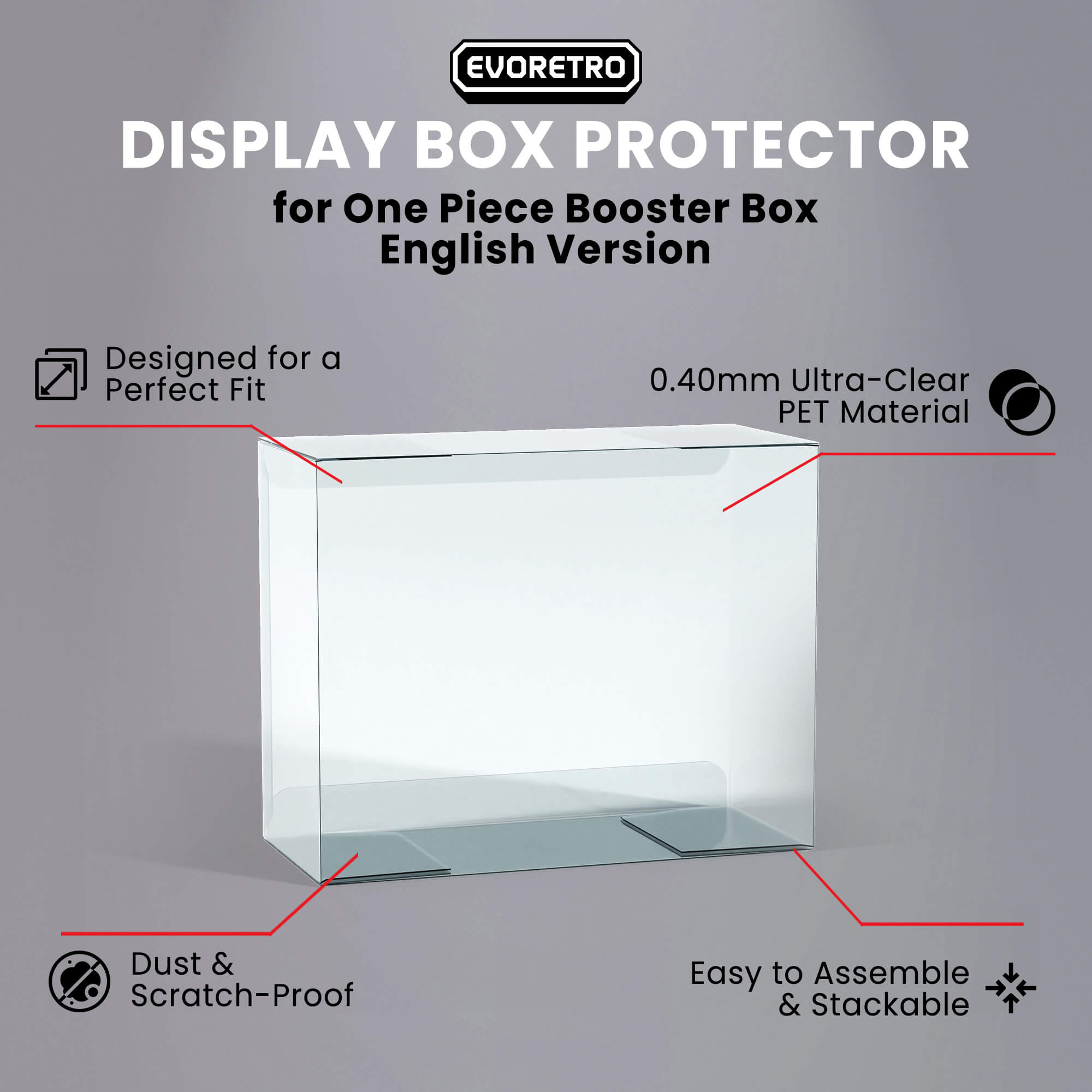 One Piece Booster Box EVORETRO PET Protectors (English, OPP 4-6, 0.40mm)