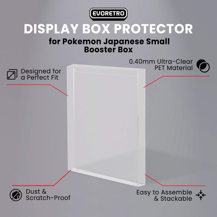 Pokémon Retail Booster Pack EVORETRO PET Protectors (Cardboard Packaging, 0.40 mm, 10-Pack)