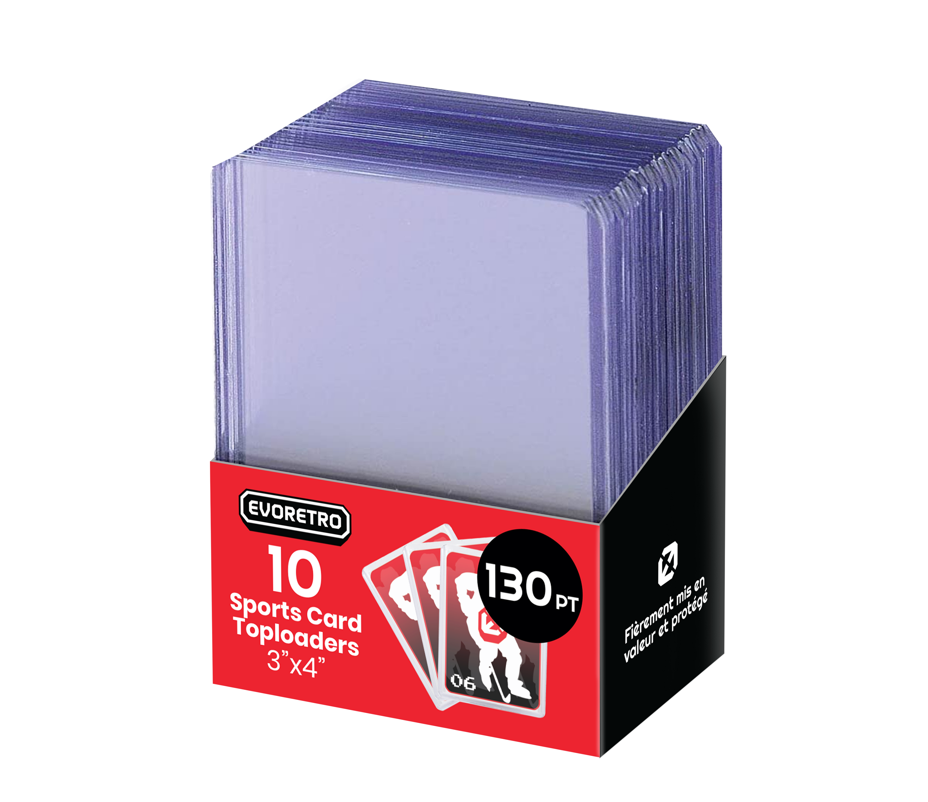 EVORETRO Topload Card Holder 3x4 130pt Pack of 10