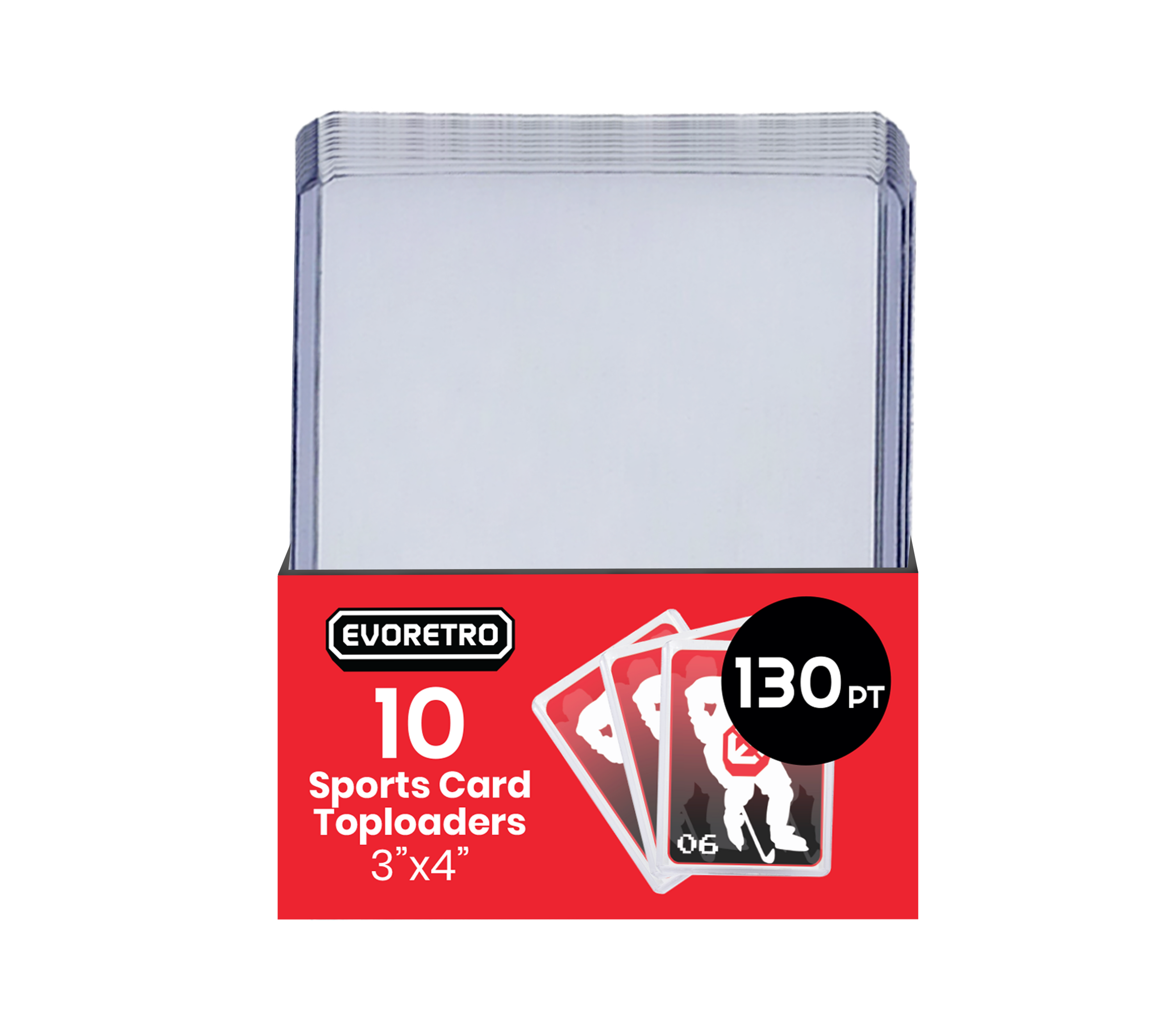 EVORETRO Topload Card Holder 3x4 130pt Pack of 10
