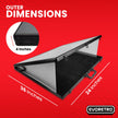 EVORETRO Lockable Display Case – Secure Showcase 24x36x4 Inch Black with removal Separator