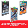 Pokemon Single Pack Booster, Magic, Yu-Gi-Oh Envelope - EVORETRO PET Protector 0.35MM - Pack of 10