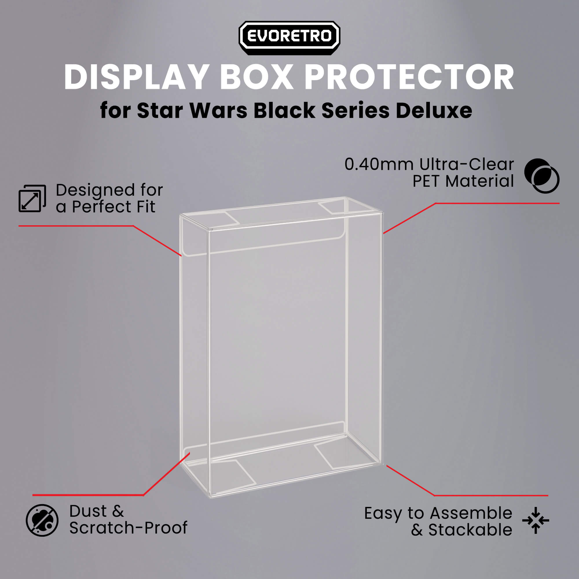 Star Wars Black Series Deluxe - EVORETRO PET Protector 0.40MM -