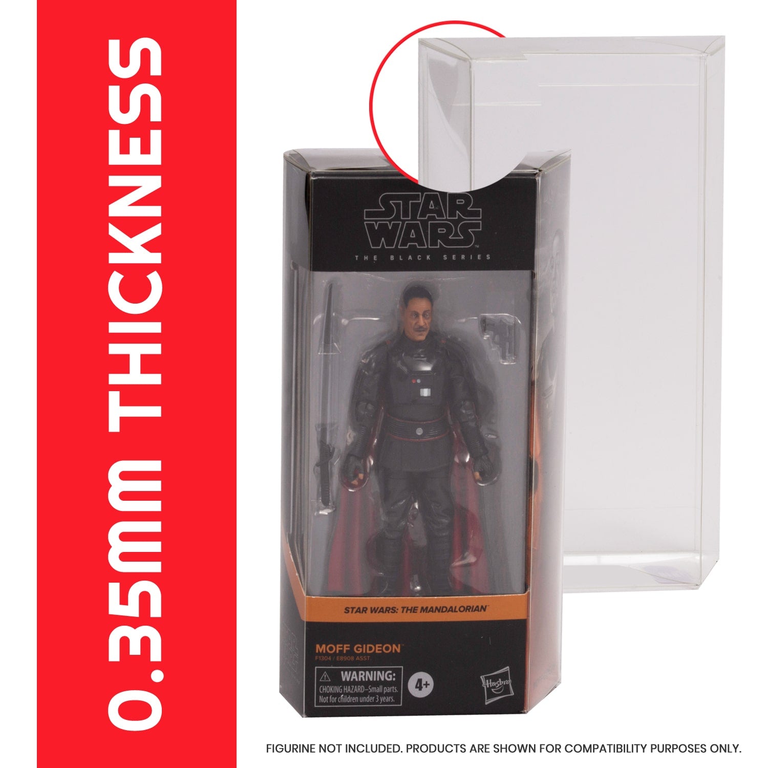 EVORETRO Action Figure Protective Case for Regular Star Wars Black Series with Angled Corners - PET 0.35MM - 10 Pack