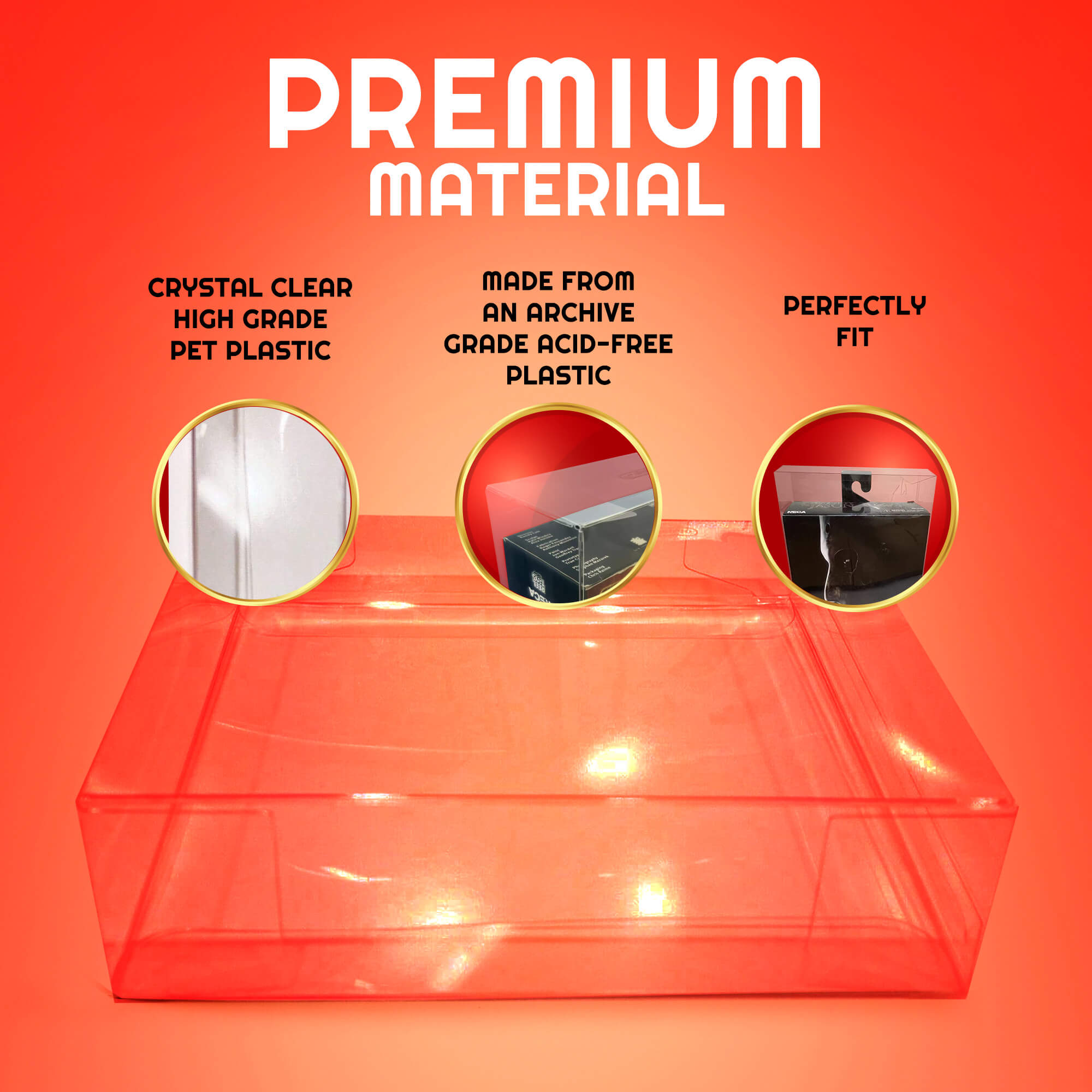 NECA Ultimate Action Figure Display Case Protector with Hanger Pack of 10