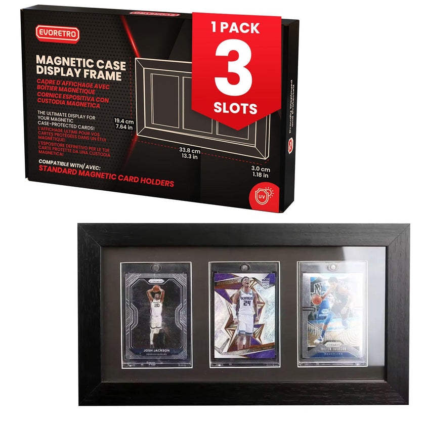 EVORETRO Wooden Display Frame for Magnetic Card Holders