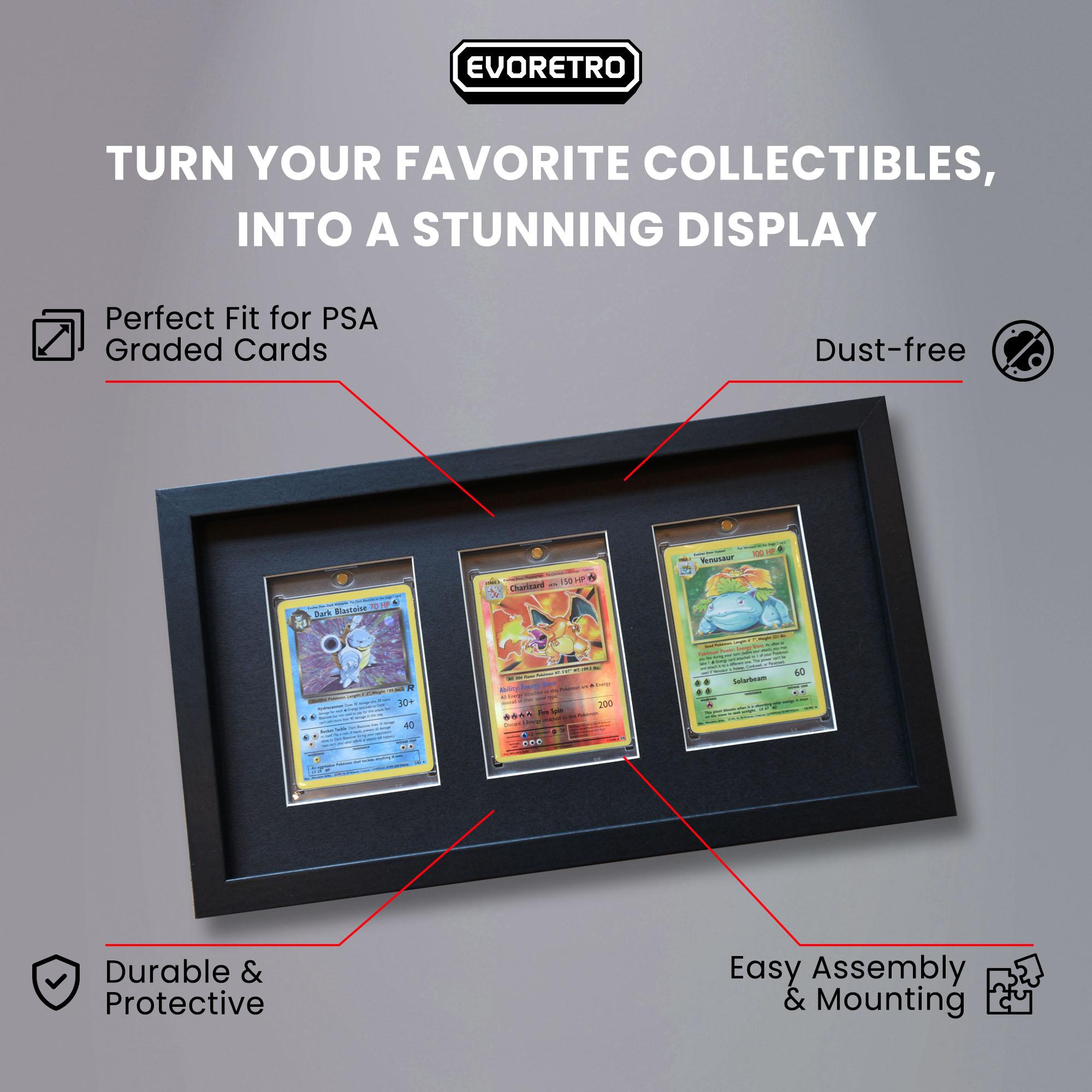 EVORETRO Wooden Display Frame for Magnetic Card Holders