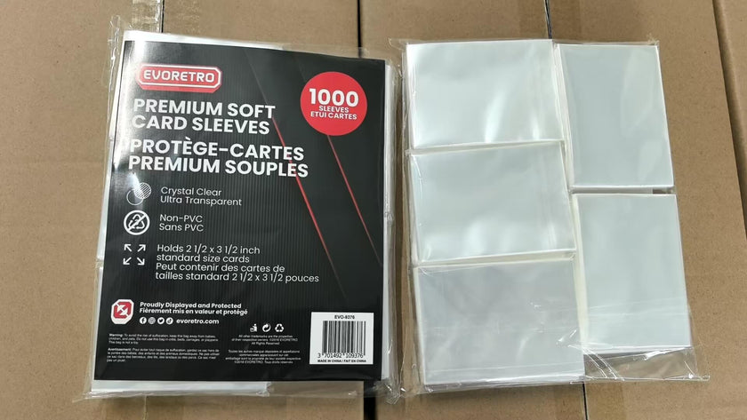 EVORETRO Premium Soft Card Sleeves - Pack of 1000