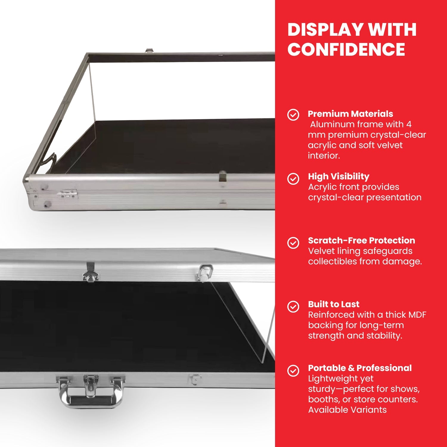 EVORETRO Acrylic Clear Top Display Vendor Trade Show showcase