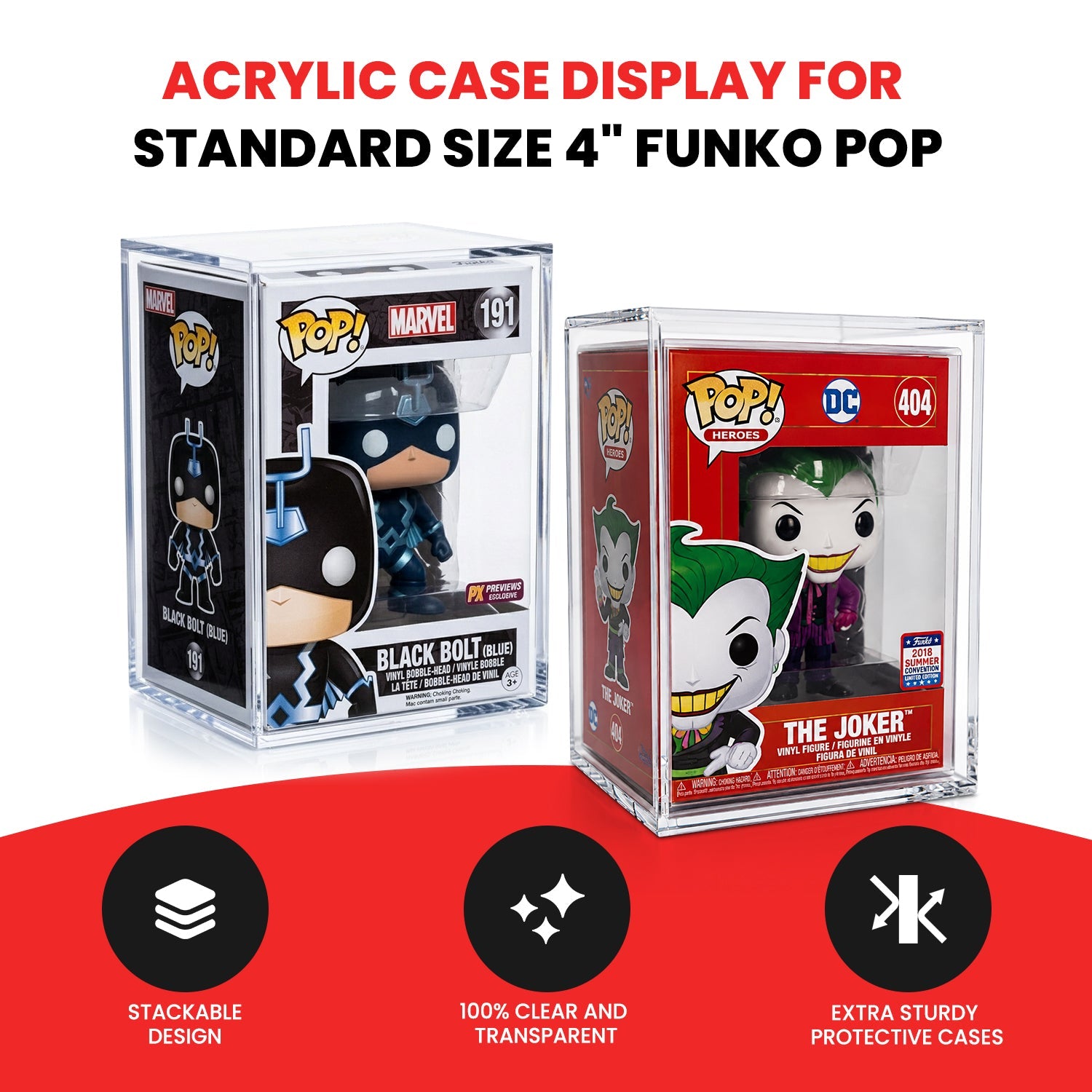 EVORETRO Acrylic Case Display for Standard size 4