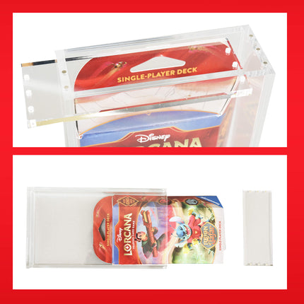 1x EVORETRO Acrylic Display Case for Lorcana Starter Deck Protective Box