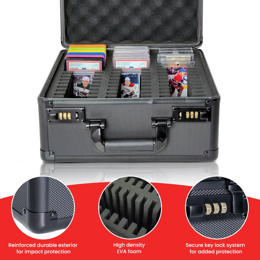 EVORETRO 3 Row with Individual Slot Fit for 42 Graded Cards - Black