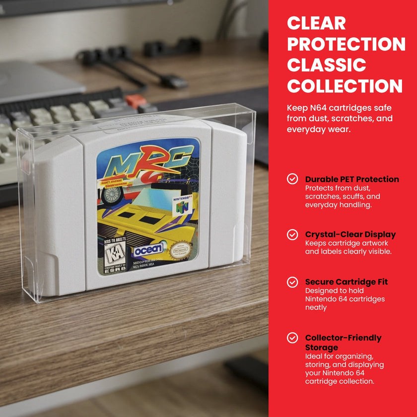 Nintendo 64 (Cartridge) EVORETRO PET Protectors - Pack of 25