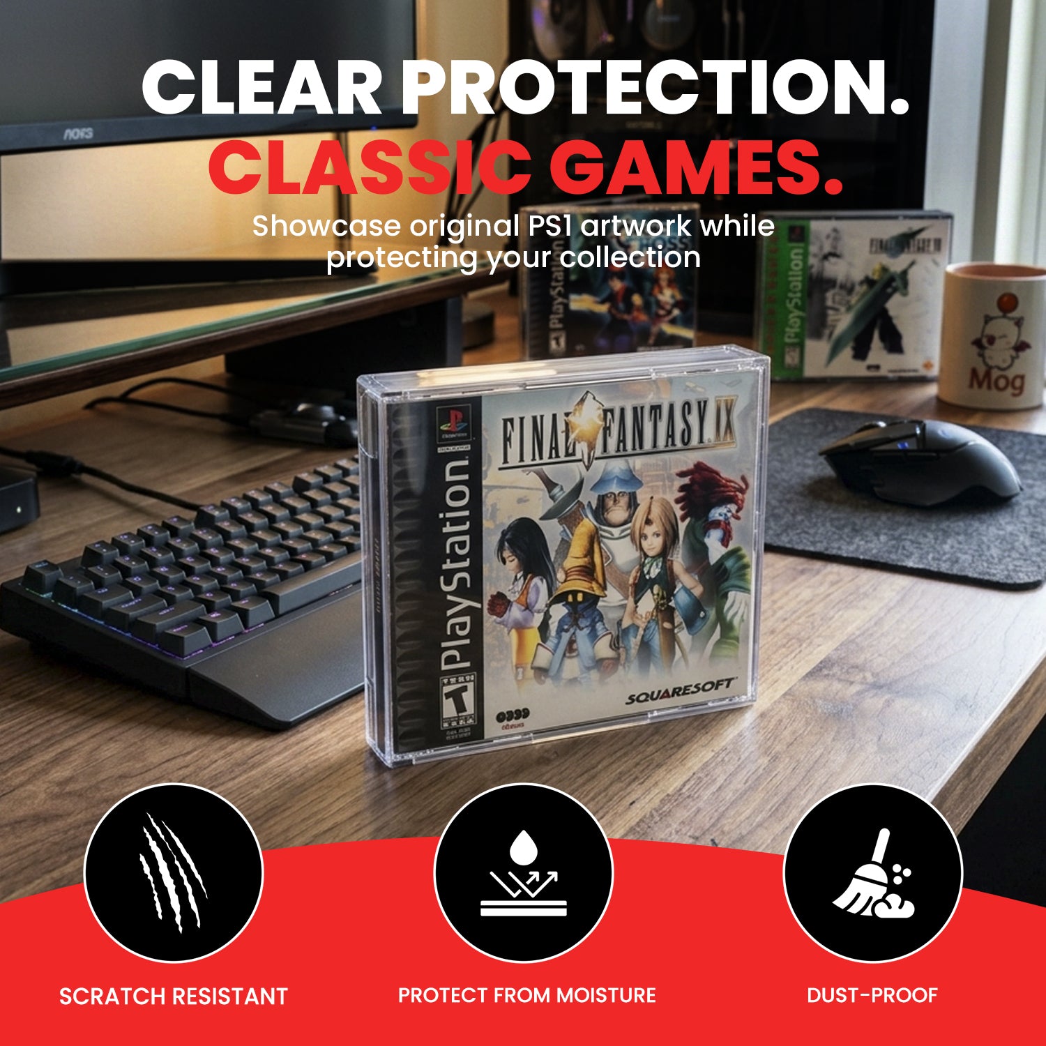 Sony Playstation PS1 Dual CD - EVORETRO PET Protectors - Pack of 25