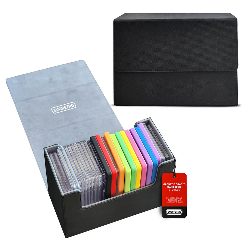 EVORETRO Magnetic Graded Card Deck Storage for 30 Graded Card