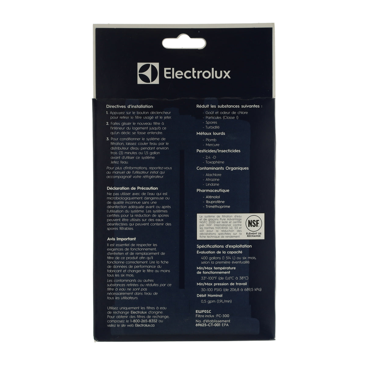 Electrolux EWF01C Fridge Water Filter Replacement