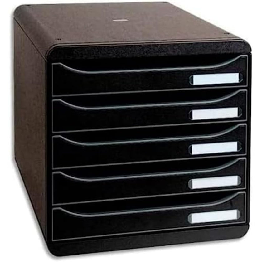 EXACOMPTA - BIG-BOX PLUS ECOBLACK NOIR 5 tiroirs
