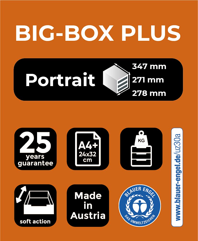 EXACOMPTA - BIG-BOX PLUS ECOBLACK NOIR 5 tiroirs