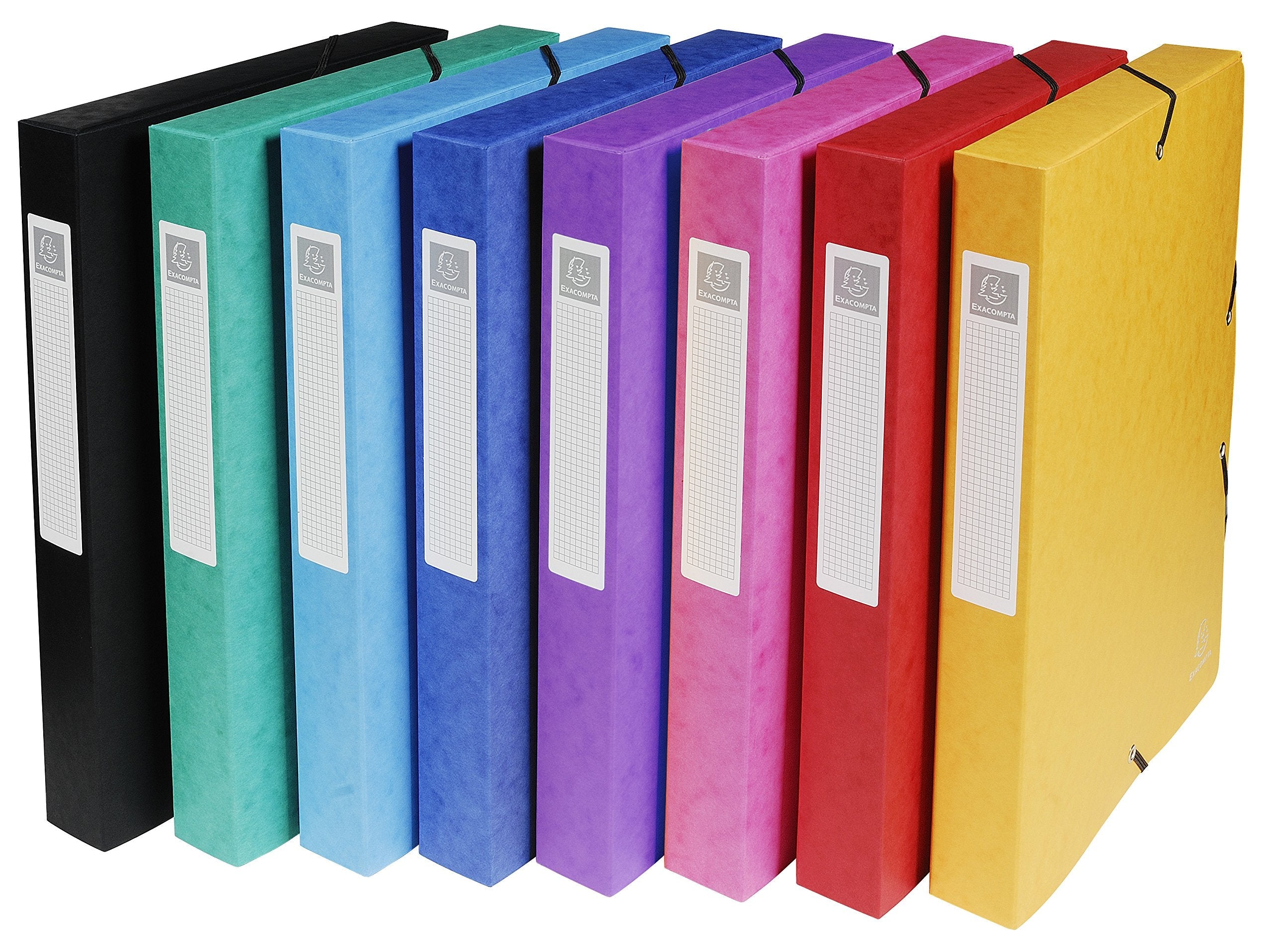 EXACOMPTA - BOX FILE PRESSBD FILE A4 40MM - ASSORTED COLOURS