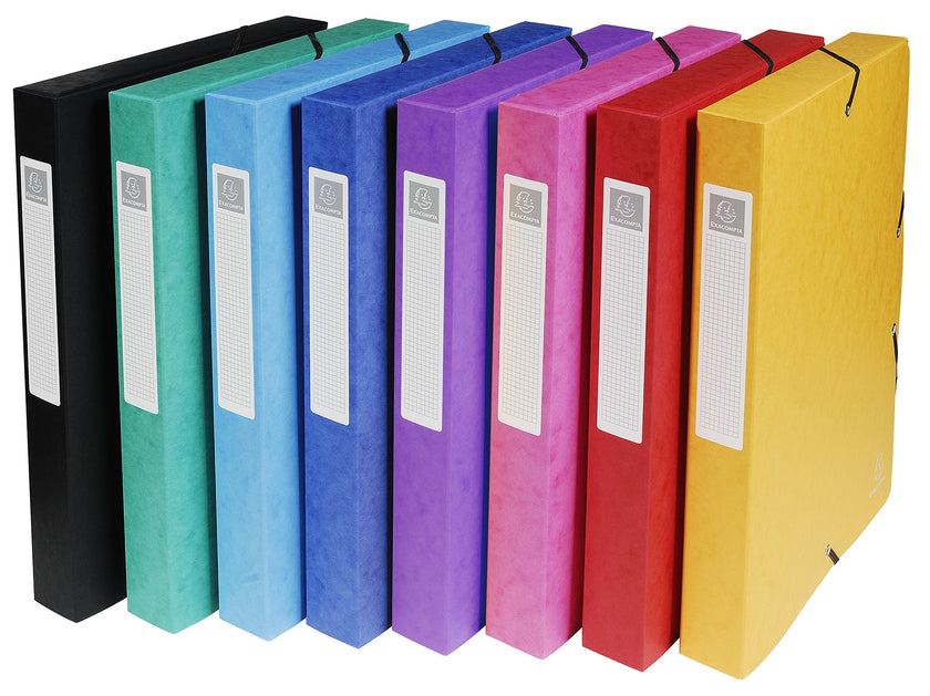 EXACOMPTA - BOX FILE PRESSBD FILE A4 40MM - ASSORTED COLOURS