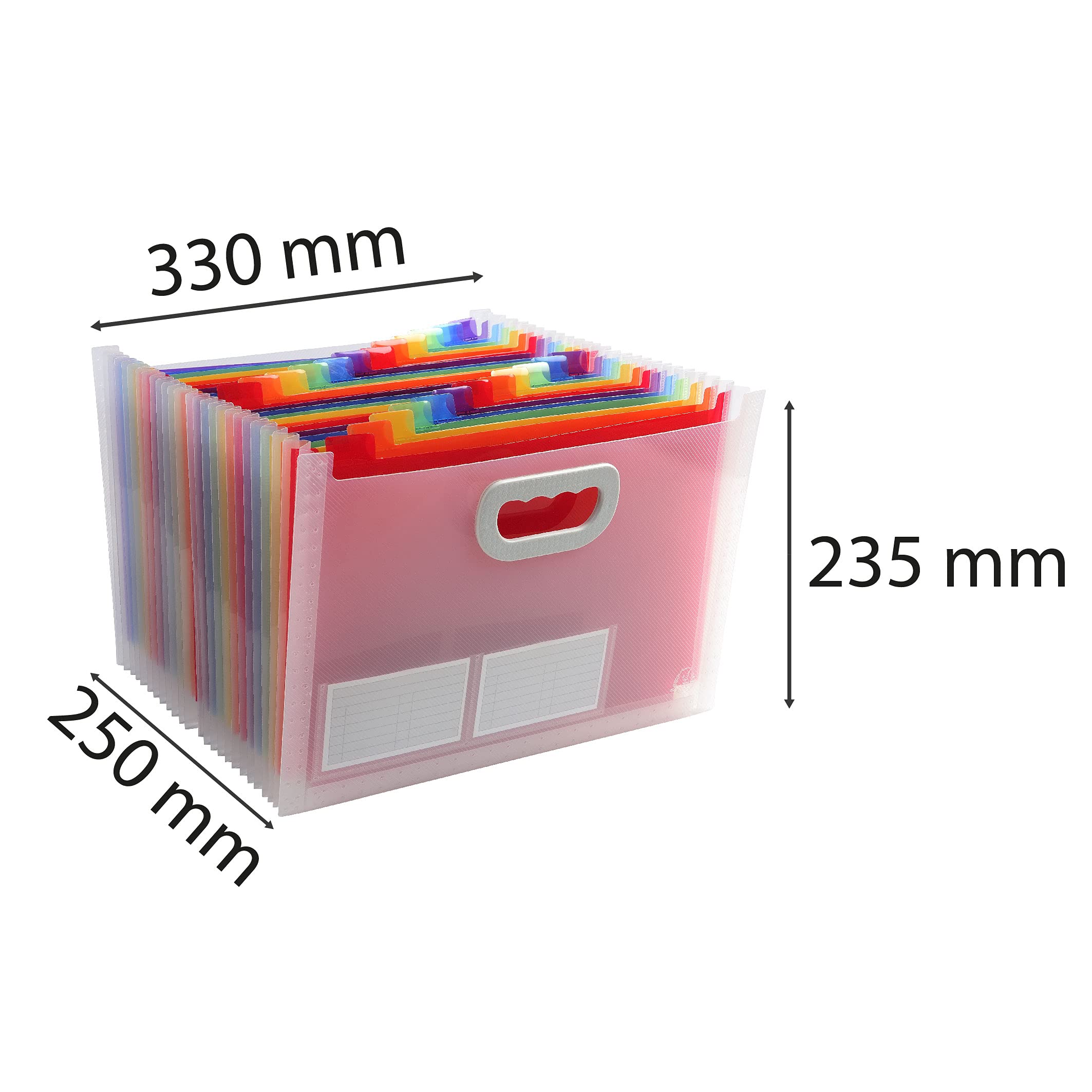 EXACOMPTA - CRYSTAL EXPD FIL W/HAND 33X23.5X25CM 24P - CRYSTAL