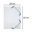 EXACOMPTA - CRYSTAL PP ELATICATED 3 FLAP FOLDERS, A4, CLEAR - CRYSTAL