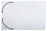 EXACOMPTA - CRYSTAL PP ELATICATED 3 FLAP FOLDERS, A4, CLEAR - CRYSTAL
