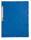EXACOMPTA - ELASTICATED FOLDER, 3-FLAP, 400GSM PRESSBOARD, A4 - BLUE