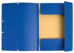 EXACOMPTA - ELASTICATED FOLDER, 3-FLAP, 400GSM PRESSBOARD, A4 - BLUE