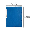EXACOMPTA - ELASTICATED FOLDER, 3-FLAP, 400GSM PRESSBOARD, A4 - BLUE